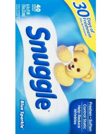Snuggle Fabric Softener Sheets - Blue Sparkle 40 ct | Softens & Freshens Clothes | Buy Internationally - Buy Online on GoSupps.com