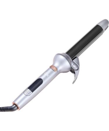 Professional Automantic Hair Curling Iron 1.1inch Rotate Curling Iron for Medium Long Hair with Ceramic Tourmaline Barrel Dual Voltage LCD Display Hair Curling Wand (Grey)