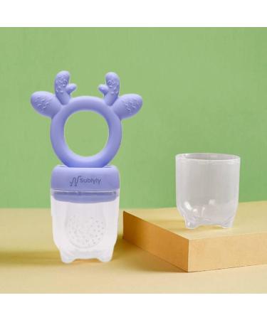 Sublyly Baby Fruit Food Feeder Pacifier | Silicone Teether and Feeder for Teething Relief and Self-Feeding - BPA Free - Buy Online on GoSupps.com