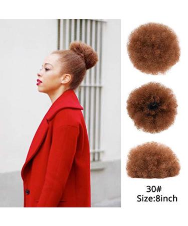 Natural Clip In Afro Hair Bun - Jet Black Purple Blue Synthetic Kinky Curly Puff Ponytail Extension for Women - 30 Inches - International Shipping Available - Buy Online on GoSupps.com