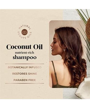 Oliology Coconut Oil Shampoo Nutrient Rich Shampoo Restores Damaged & Lifeless Hair | Botanically Infused | Provides Intense Shine | Nourishing | Made in USA Paraben Free & Cruelty Free (32 oz) - Buy Online on GoSupps.com
