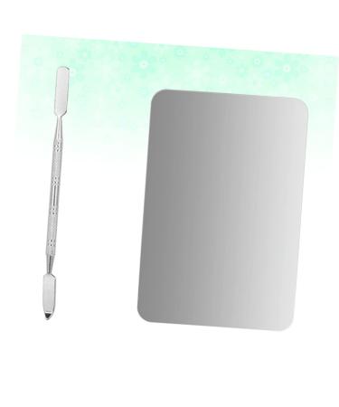 2pcs Stainless Steel Makeup Mixing Palette Kit | Pigments & Nail Polish Palette for Nail Art | Cosmetic Equipment with Scrub Bag - Buy Online on GoSupps.com