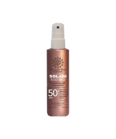 Domus Olea Toscana VISUE-BODY SUNSCREEN SPF 50+ - Microencapsulated Mineral Physical Filters Nanoparticle-Free - UVA/UVB Protection Water Resistant - 100 ml Spray - ECO-BIO - DOMUS OLEA TOSCANA