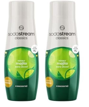 SodaStream Concentr Mojito Sans Alcool pour Machine Eau P tillante et Soda | Pr parez jusqu' 9 Litres de Mojito en Quelques Secondes 440ml (Lot de 2) Mojito 1 ml (Lot de 2)