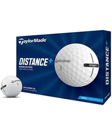 TaylorMade Distance+ White Golf Balls - Pack of 12 - Buy Online on GoSupps.com