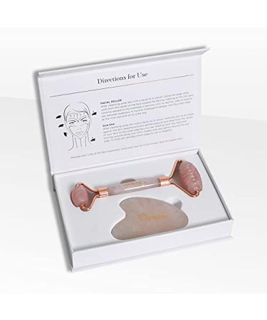 Osmosis Rose Quartz Roller & Gua Sha Set - Facial Massage Tools - Buy Online on GoSupps.com
