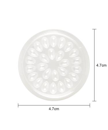 100pcs Eyelash Glue Holder - Disposable Plastic Transparent Pads for Eyelash Extensions | International Shipping Available - Buy Online on GoSupps.com