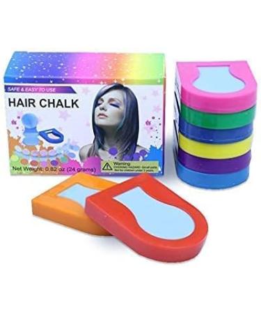 Pinkiou 8 Pcs Hair Chalk Set - Temporary Bright Hair Dye for Women - Washable Colors for Halloween, Christmas, Birthday Party - DIY Hair Chalk Gift Set - Buy Online on GoSupps.com