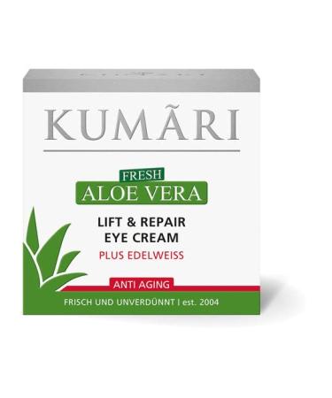 Kumari Lift & Repair Eye Cream | 70% Organic Aloe Vera & Edelweiss | Anti-Aging Moisturizing Eye Treatment (15ml) - Buy Online on GoSupps.com