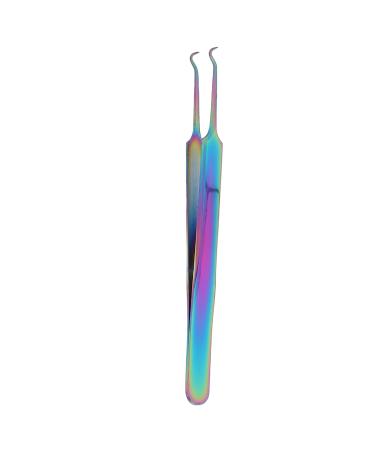 Stainless steel luxury twilight curved eyelash tweezers made of stainless steel high-precision lace tip fine lace for plugs/manicure eyebrows eyelashes