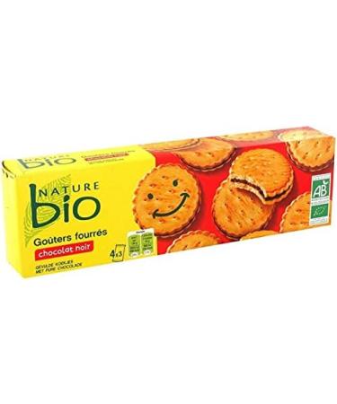 NATURE BIO - Organic Dark Chocolate Round Filled Snack - 185g of pure gourmet pleasure to share! - Pack of 4 - Sold in packs - Buy Online on GoSupps.com