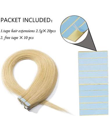 SEGO TAPE Real Hair Extensions 20 Tressen 50g - 18 Medium Blonde #24 with 10 Free Tapes | Premium Remy Hair for Effortless Beauty - Buy Online on GoSupps.com