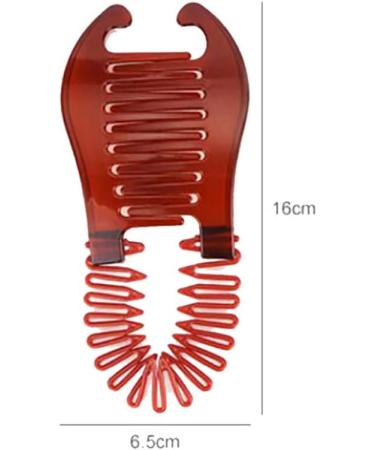 1PC Bendable Plastic Hair Comb Ponytailer Hair Styling Tool Modern Banana Clip Interlocking Comb French Side Comb for Women Girls DIY Hair Style(Black) Banana Clips - Buy Online on GoSupps.com