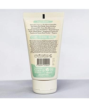 Suntribe Mineral Organic Sunscreen SPF 30 - Reef Safe Waterproof Zinc Oxide Formula for Face & Body - 60ml - Eco-Friendly 8 Ingredients - Buy Online on GoSupps.com