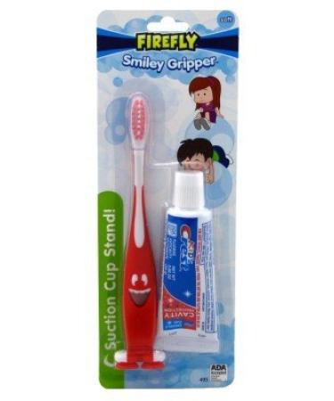 Dr. Fresh Dr. Fresh Smiley Gripper Toothbrush with Kid's Crest Toothpaste -1 set (Color Varies) - Buy Online on GoSupps.com
