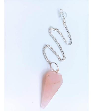 Rose Quartz Pendulum - Handcrafted Genuine Gemstone for Healing, Witchcraft, and Divination - Buy Online on GoSupps.com