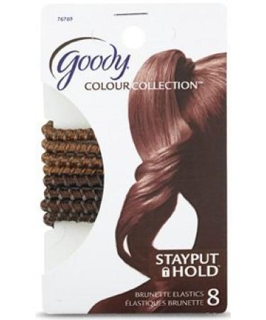 Goody Womens Colour Collection Sparkly Metallic Elastic SPH  Brunette 8CT
