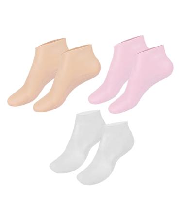 Mikinona Feet Moisturizing Socks 3 Pairs Moisturizing Socks Silicone Socks Foot Care Foot Care Spa Socks Aloe Socks Cracked Heel Repair Lotion Socks Foot Socks Sebs Heel Socks Damping Miss