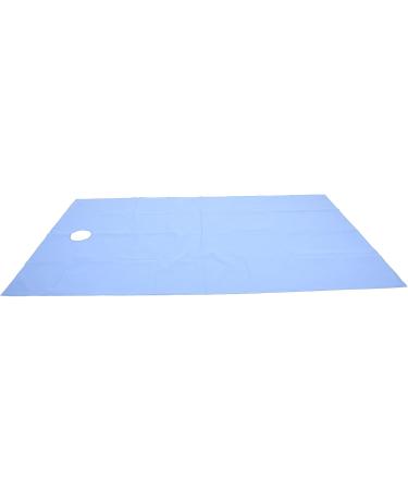 Verdant Touch Waterproof Bed Sheet - Skin-Friendly Beauty Salon & Spa Cover with Facial Atemhole - Breathable Blue Massage Bed Sheet - Buy Online on GoSupps.com
