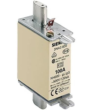 Buy SIEMENS NH Fuse Link - x3 Pack NH000 100 A with Front Indicator | International Shipping Available - Buy Online on GoSupps.com