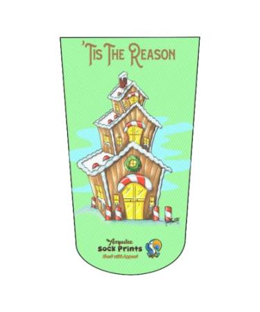 Amputee Stump Sock Tis The Season Gingerbread House mntgren V1 3Ply Stump Sock