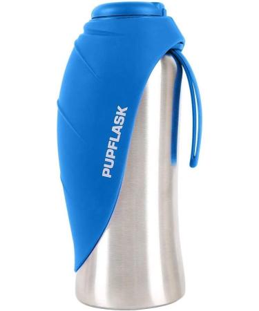 PupFlask Large Dog Water Bottle | 27 or 40 OZ Stainless Steel | Convenient Dog Water Dispenser | Puppy Travel Water Bowl | Portable Pet Water Bottle | Leak Proof Bottle Perfect Size For All Dog Breeds 27 Ounce Nebulas Blue