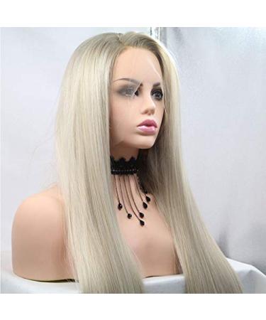 Buy SUNNYBLUEE 22 Platinum Straight Synthetic Lace Front Wig - Heat-Resistant Fiber Natural Hairline - Ideal for White Ladies - International Shipping Available - Buy Online on GoSupps.com
