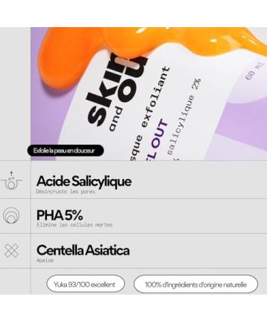 Skin & Out Lot Masque Exfoliant + Patchs Nez Anti-Pores Boutons & Points Noirs Exfoliation Chimique PHA & Acide Salicylique - Buy Online on GoSupps.com