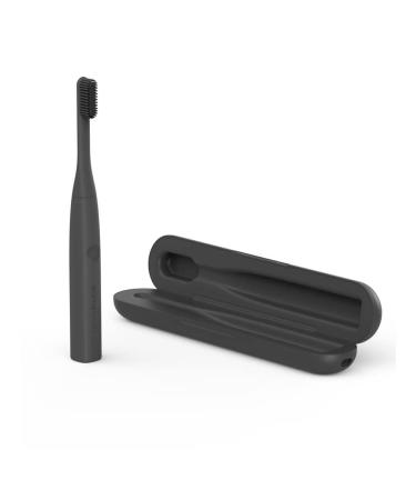 Pomabrush Electric toothbrush- silicone toothbrush with gentle nylon & silicone bristles- including charging case charging cable & 2 brush heads