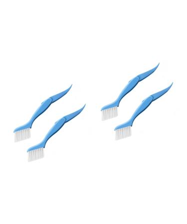 minkissy 4 Pcs 2 Mirror Holder Clips Cleaning Brush Household Cleaning Tools Gems for Teeth Handheld Window Brush Groove Gap Cleaning Tools Cup Brush Nasal Gel Keyboard Shoe Brush