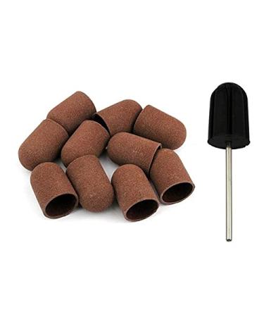 Nail drill with grinding tapes grinding sleeve 150 parts/set of nail grinding straps Cold rubber grist Sandblock Sandblock Electrical-ear accessories Bit manicure tools (color: 5 mm 180) (Color: 7 mm 16mm 180