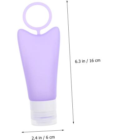 minkissy 1 Set 2 Silica Gel Bottle Empty Squeeze Containers Body Wash Empty Silicone Bottle Cleaning Soap Condiment Bottle Cream Makeup Lotion Dispenser Purple Makeup Stand Travel Portable 16X6cm Purple - Buy Online on GoSupps.com