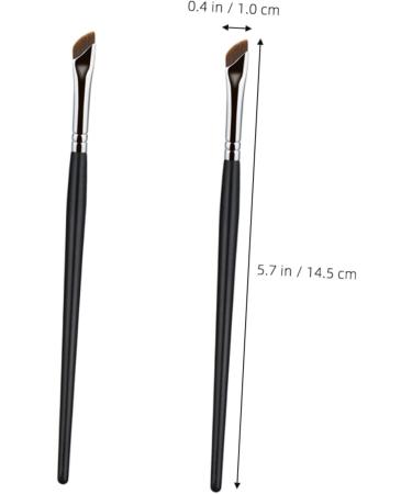 Healeved 4 Pcs Eyebrow Brush Eye Cosmetics Brush Portable Eyeliner Brush Flat Tapered Brush Artificial Fiber - Buy Online on GoSupps.com