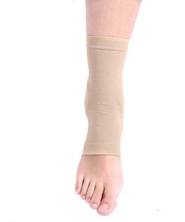 Soft Elastic Ankle Protection Sleeve Silicone Protective Pad Breathable Foot Heel Crack Sock Designed for Hockey Figure Roller - Buy Online on GoSupps.com