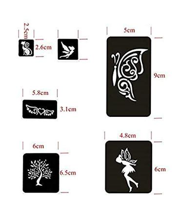 Xmasir 446 Sheet Semi Permanent Tattoo Kit with Henna Stencils and Glitter - Gift Set for Women's Body Art - Buy Online on GoSupps.com