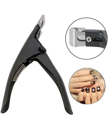 Acrylic False Fake Nails Tips Manicure Cutter Clipper Tool Stainless Steel Svart 12.5cm - Buy Online on GoSupps.com