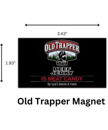 Old Trapper Peppered Double Eagle Beef Jerky - Pack of 2 with Bonus Old Trapper Magnet by Lyza's Sweets & Treats - Buy Online on GoSupps.com