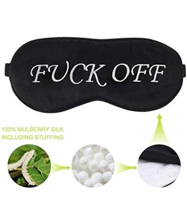 Soft Comfort Sleep Eye Mask for Men and Women - Adjustable Strap, Block Out Light for Travel, Office, Home - Black (Off White) - Buy Online on GoSupps.com