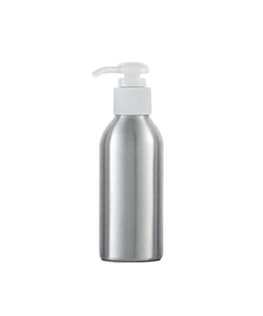 Junhouse refillable aluminum bottle for storing shampoo lotion disinfectant pump dispenser for home and salon.250 ml white
