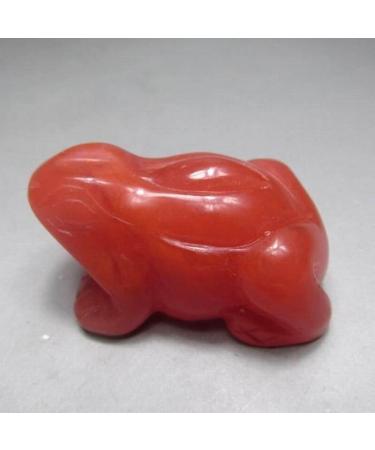2"/43g Cherry Quartz Frog Handmade Stone Carving - Crystals and Stones Specimen Home Decor feng Shui Decoration Home Goods - Buy Online on GoSupps.com