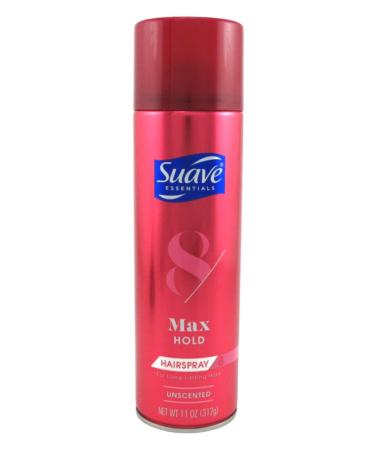 Suave Essentials Hairspray Max Hold 8 Unscented 11 Ounce (Pack of 2) - Buy Online on GoSupps.com