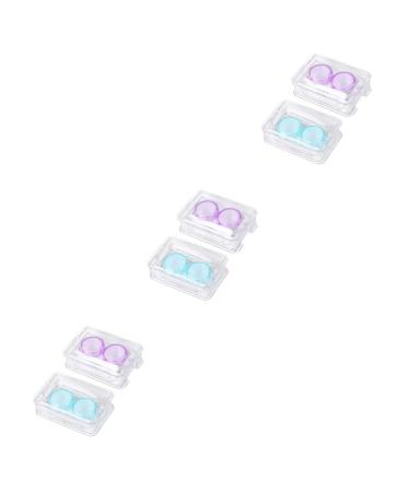 Gatuida 6 STK mini container for colored contact lenses Suitcase holder for eye care mini-container Sweet holder lentil holder lens holder portable contact lens container
