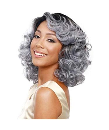 BigBigMe Short Curly Grey Lace Wig for Women - European & American Styling - Natural Look - Buy Online on GoSupps.com