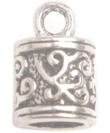 100PCS Antiqued Silver Metal Cord End Caps for Leather Art - ChangJin One Box - Buy Online on GoSupps.com