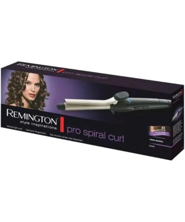 Remington CI5319 Spiral Curling Iron 19mm - Antistatic Ceramic-Turmalin Coating for Defined Ringlets - Black/Cream - Buy Online on GoSupps.com