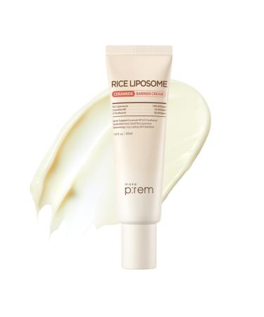 MAKE P:REM Rice Liposome Ceramide Barrier Cream Skin Barrier Support Long-Lasting 24H Hydrating Moisturizer Korean Skin Care 1.69 fl.oz. (50ml)