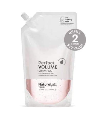 NatureLab. TOKYO Perfect Volume Shampoo Eco-Friendly Refill Pouch - 22.9 FL OZ / 680ml - Buy Online on GoSupps.com