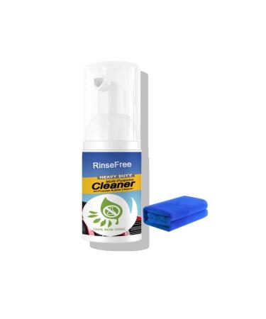 RinseFree Powerful Stain Removal Kit Powerful Multi Purpose Foam Cleaner All-Purpose Rinse-Free Cleaning Spray Foaming Heavy Oil Stain Cleaner For Bathroom Car House 1pcs 30ml