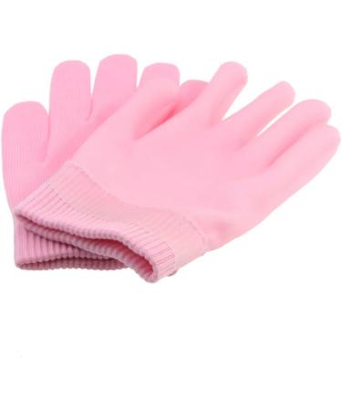 1Pair Moisturizing Spa Gloves Soft Cotton Gel Lining Gloves with Plant Essential Oil and Vitamin E Beauty Gloves for Dry Rough Hands Skin(Pink) Gloves Cotton - Buy Online on GoSupps.com
