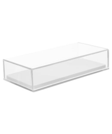 ULTECHNOVO tui de Rangement pour Faux Cils en Acrylique Transparent Blanc Bo te Cils Artificiels Compacte Organisateur de Cosm tiques Pratique pour Maquillage Protection Anti-Poussi re